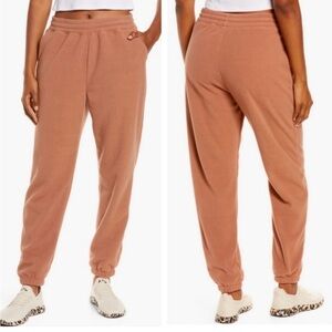 Beyond Yoga Fleece Sweatpants Joggers Terracotta Sepia Cozy XL Teddy Sherpa WFH